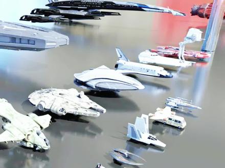 各种星际飞船最大有多大 #星际飞船 #星际迷航 #星球大战 #战舰 #飞船 #未来 #科技 #百科 #太空