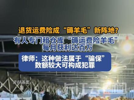 退货运费险成“薅羊毛”新阵地?律师:数额较大可构成犯罪