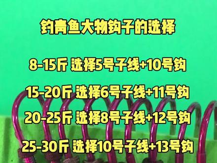 钓青鱼大物钩子的选择#渔具 #大物子线 @抖音小助手