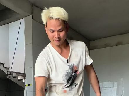 刮腻子累了,拌浆做间歇#装修日记vlog