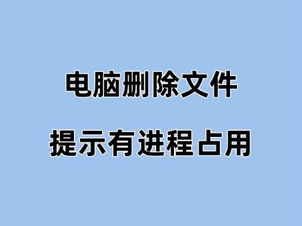 【电脑删除文件提示有进程占用】 遇到这个问题可以跟着视频操作解决。#系统之家 #删除文件