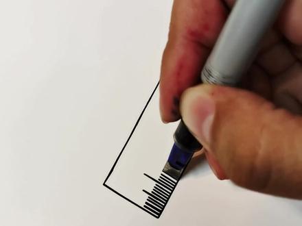 画个简笔画格尺,一起画起来吧。#简笔画 #一学就会 #手绘