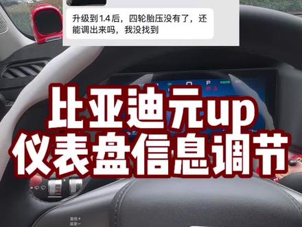 仪表盘左右信息栏调节 #比亚迪元up #仪表盘
