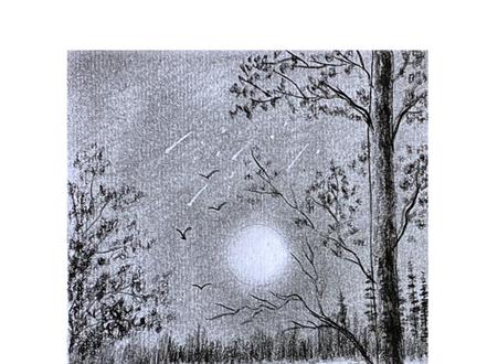 零基础也可以画的素描风景,新手都能学会#零基础学画画 #简笔画 #一学就会系列 #儿童画 #画画