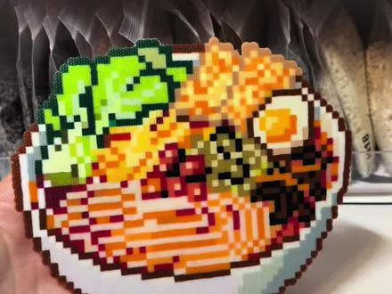 #拼豆diy #拼豆 来看我螺蛳粉拼豆!