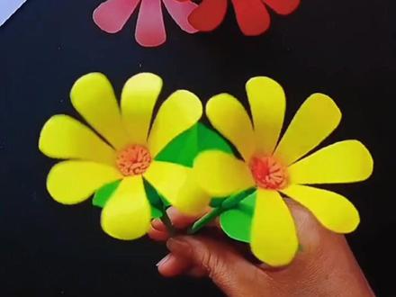 立体小花教程来啦!#手工 #手工花制作 #儿童手工
