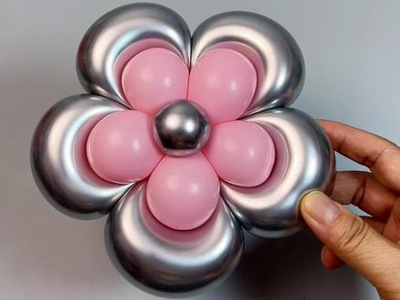 包边五瓣花教程#气球教程 #手工 #气球