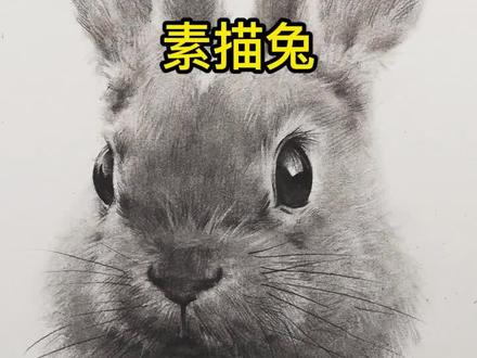 素描绒绒兔#素描#素描动物