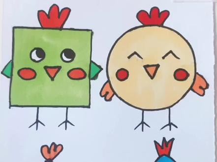 #热门话题 #简笔画#简笔画教程 ##简笔画画 #小鸡 简笔画《小鸡》