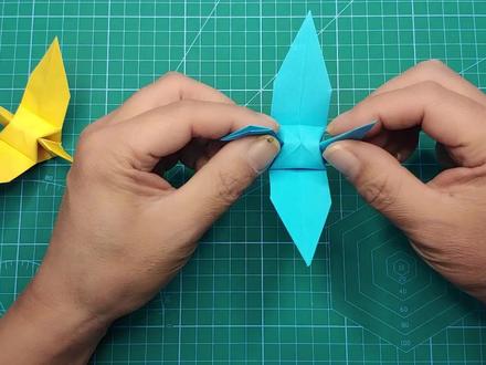 5分钟教你一步一步轻松学 千纸鹤的另一种折法 #折纸教程 #千纸鹤 #创意手工 #手工教程