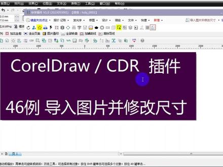 【CDR插件046例】导入图片并修改尺寸 #coreldraw #cdr插件 #广告加工厂 #华字软件