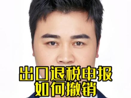 出口退税已正式申报如何撤销