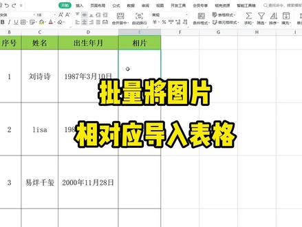批量将图片导入表格,而且图片的顺序是一致的