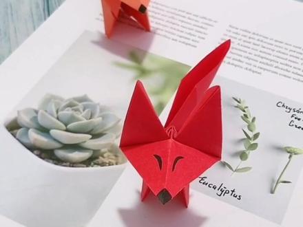 小狐狸教程,简单粗暴的手法哈😂#热门 #折纸