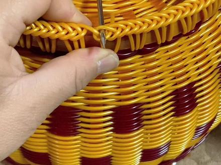 单边收口结尾 #纯手工打造 #爱生活爱编织 #制作过程