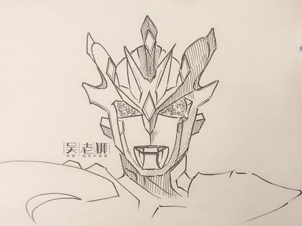 泽塔德尔塔天爪,奥特曼系列线描简笔#画画 #想画就画 #简笔画