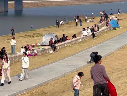 蒙城终于放晴了,出来走走呀#蒙城#踏青#涡河公园#油菜花