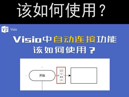 Visio中自动连接功能该如何使用?#visio绘图 #visio教程 #流程图