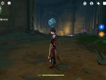 【蓝月】原神 0氪 萌新向46【鹤观 知比山 地下壁画&火把解谜】 #原神 #原神攻略 #稻妻攻略 #鹤观壁画