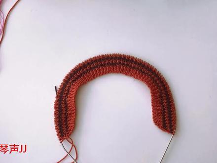 棒针 从上往下织棒球领 也可以织弧形底边的毛衣