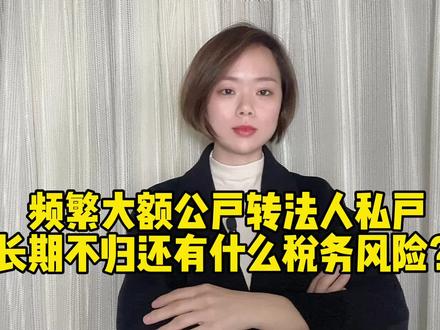 老板财税:频繁大额从公户转法人私户长期不归还,且未用于企业经营有什么风险?#财税 #财税干货 #公司 #税务筹划