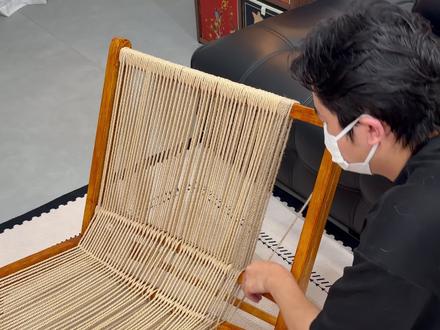 思路打开❗低成本DIY实木绳编椅 #DIY #椅子 #实木家具 #编藤椅