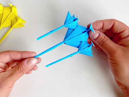 超简单的星际战舰折纸,小朋友都能学会!#折纸 #折纸教程 #幼儿折纸 #手工折纸 #亲子手工折纸 #手工 #亲子手工