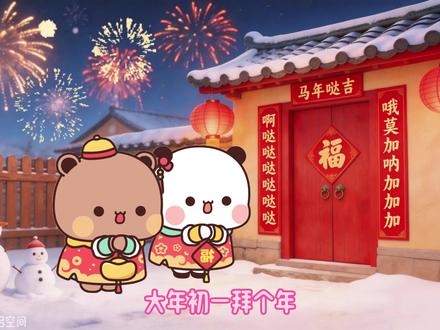 大年初一,一二和布布给您拜年啦 #一二布布 #春节 #大年初一 #可爱到爆炸💥 #青年创作者成长计划 @DOU+小助手 @抖音小助手