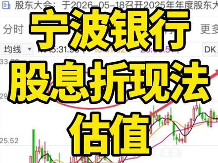 宁波银行估值#股票知识 #价值投资