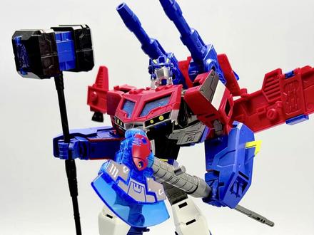 这个是真的好玩! 百微08动画擎天柱登场!#变形金刚 #玩具 #模玩 #模型 #我的玩具分享