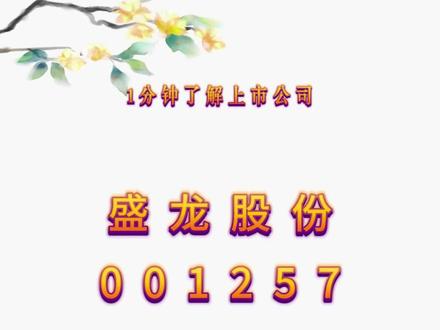 盛龙股份 公司主营钼精矿、钼铁等战略资源产品#财经 #股票 #上市公司