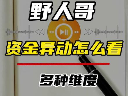 野人哥:资金的异动怎么看#股票#野人哥