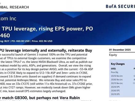 美银研报:英伟达的真正挑战者,博通正用TPU撬动千亿市场 #博通 #英伟达 #tpu #研报解读 #外资研报