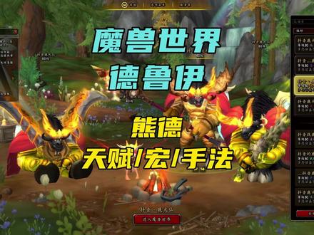 魔兽世界德鲁伊坦克天赋熊德天赋、宏、手法