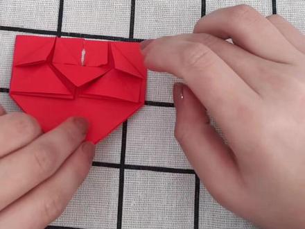 #手工折纸 #折纸教程 #幼儿手工折纸 超简单的爱心折纸