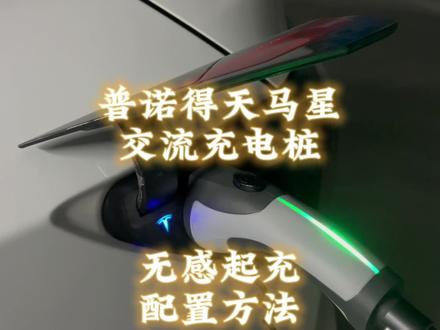 普诺得天马星交流充电桩【无感起充】配置方法#特斯拉 #model3 #modely #充电桩 #家充 @DOU+小助手