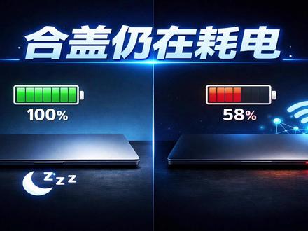 不是笔记本没休眠,而是电源管理调度还在偷偷耗电 #笔记本 #电脑 #电源管理 #待机模式 #数码真相集