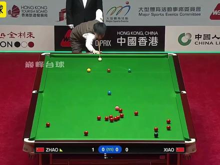世界大奖赛第二场半决赛的上半场,赵心童以2比2战平肖国栋。#斯诺克#赵心童#肖国栋#世界大奖赛