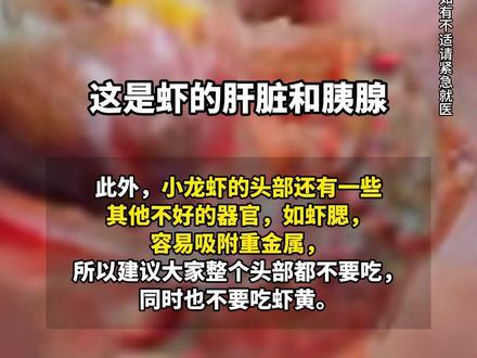 虾黄其实是虾的肝脏和胰腺,,建议大家整个头部都不要吃!!!#小龙虾#夏天#美食