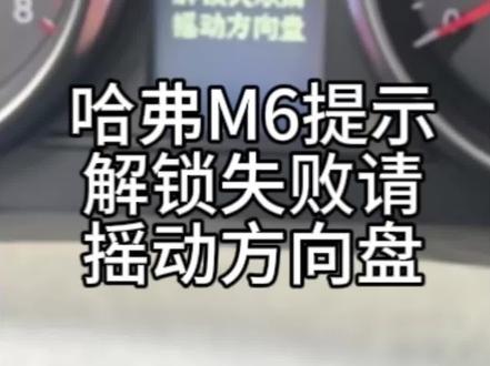 哈弗车辆仪表提示解锁失败请摇动方向盘,车辆无法启动。#汽修 #长城 #哈弗