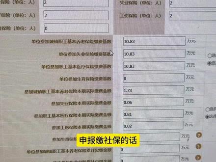 工商年报中社保的缴费基数怎么填#会计
