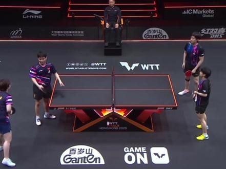 石头:“打吧直接打吧,追不回来啦😄”跟着大哥大姐打比赛的动漫就是欢乐😂哈哈😄Happy ending#莎头组合 #栋曼组合 #孙颖莎 #王楚钦