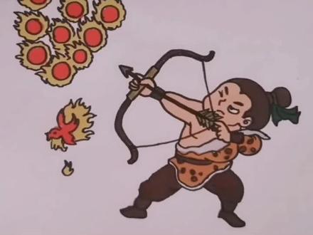今天画了后羿射日,喜欢的一起学起来!❤️#简笔画 #想画就画