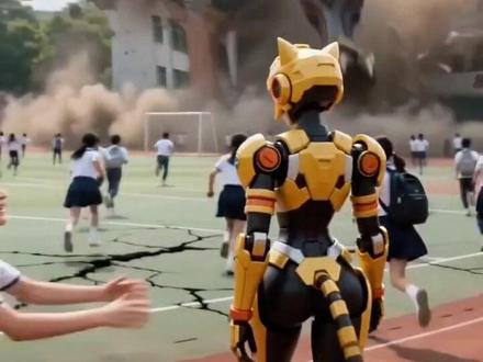 机器人捷豹塔姬去学校打怪兽了#炫卡斗士 #ai创作浪潮计划 #抖音二创激励计划 #创作者扶持计划 #抖音玩法合伙人计划