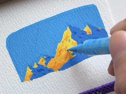 一分钟画日照金山⛰️ 画笔🖌️:恩米小黑盒丙烯马克笔
纸:中粗水彩纸
#丙烯马克笔 #零基础学画画 #绘画教程 #一学就会系列 #手绘