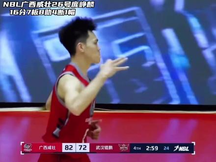 NBL新赛季广西威壮主场首秀,庞峥麟盘活全队个人拿下16分7篮板8助攻4抢断1盖帽的全面数据,带领球队在主场夺得开门红#NBL #广西威壮 #庞峥麟 #篮球 #后卫 @DOU+小助手