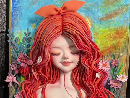 捏头不是每次都能成功的😭#粘土画#粘土手工#手工diy