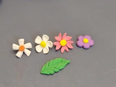 粘土小花🌸教程来了,昨天蝴蝶结教程大家都太喜欢了,还不会做什么,评论区告诉我~#超轻粘土作品 #创作灵感✎ #手工diy #@抖音小助手