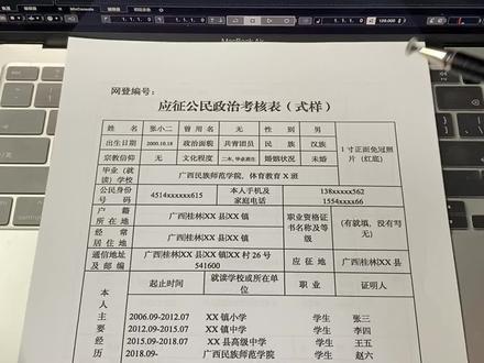 #征兵 #政治考核 #2024年春季征兵 政考表填写与大家一起学习交流!