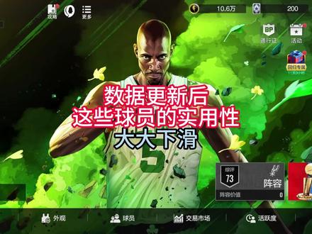 版本更新后这三秒球员实用性大大下滑!!! #美职篮全明星